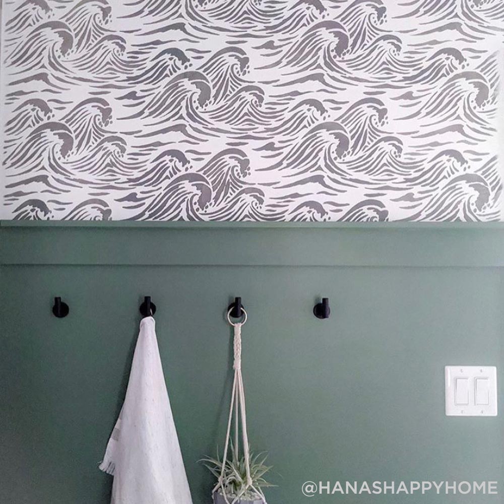 Sea Waves Allover Accent Wall