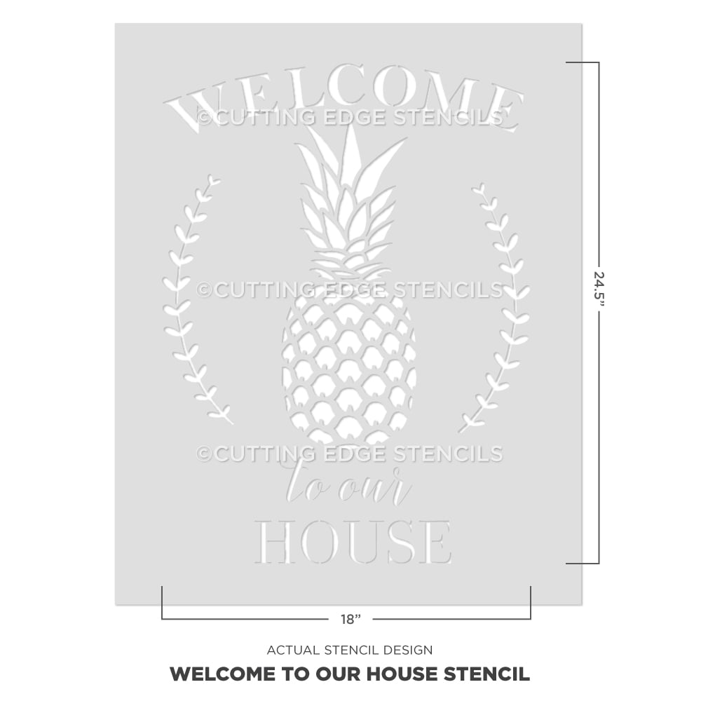 welcome to our house stencil actual image