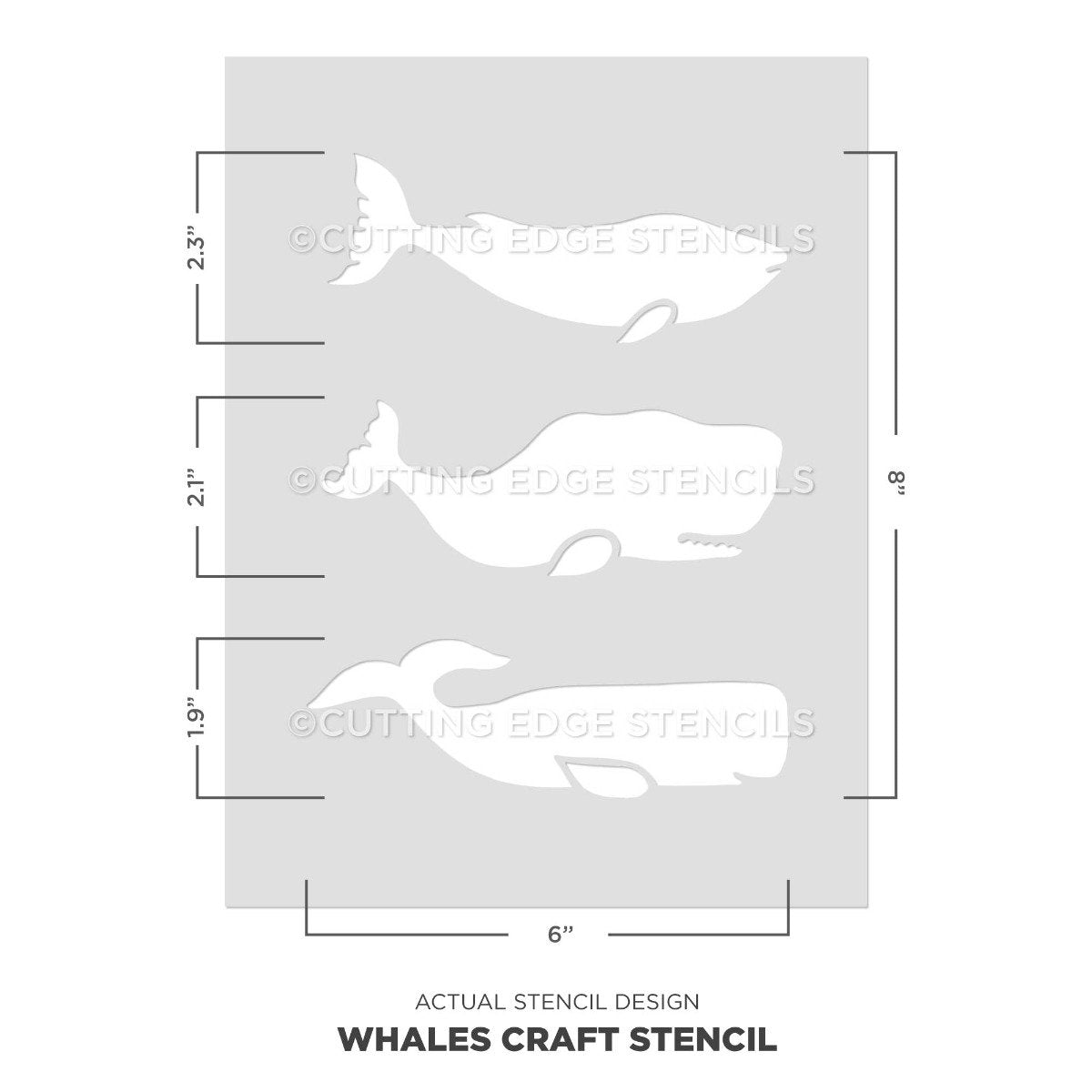 Whales Stencil