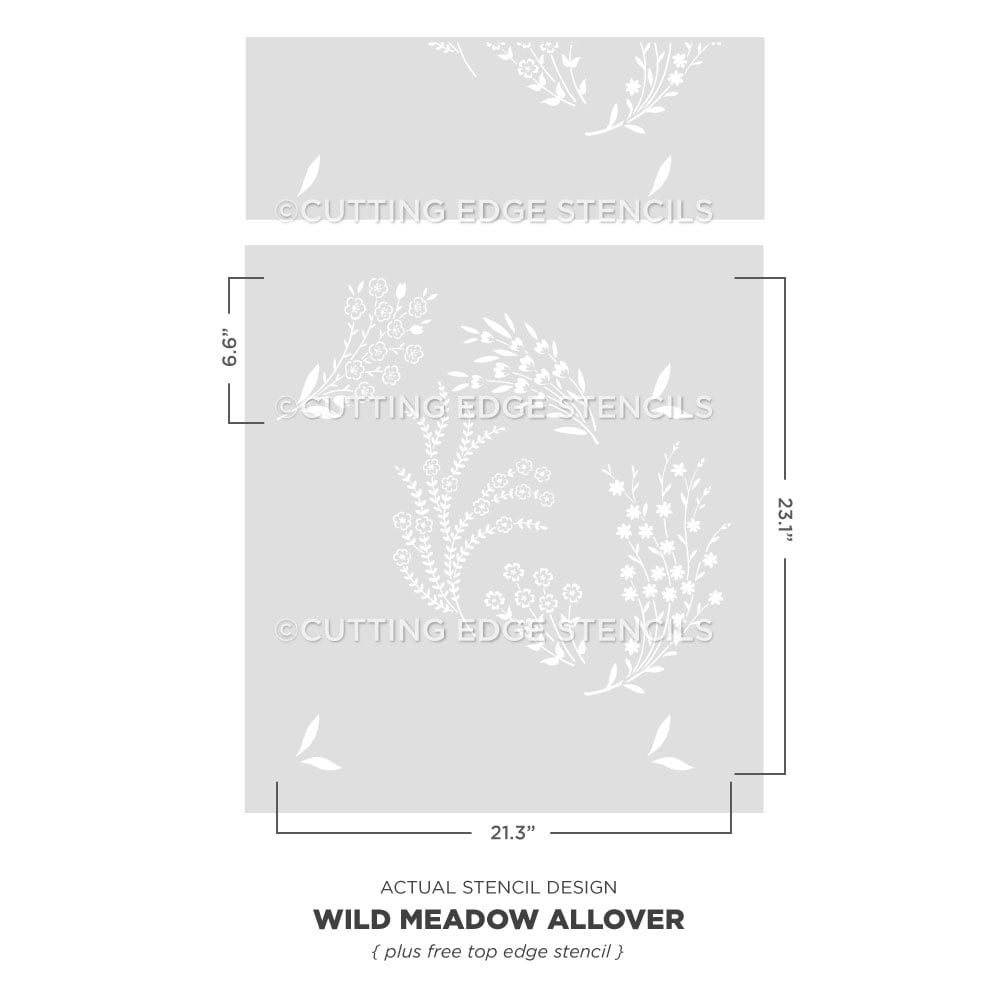 wild meadow actual stencil