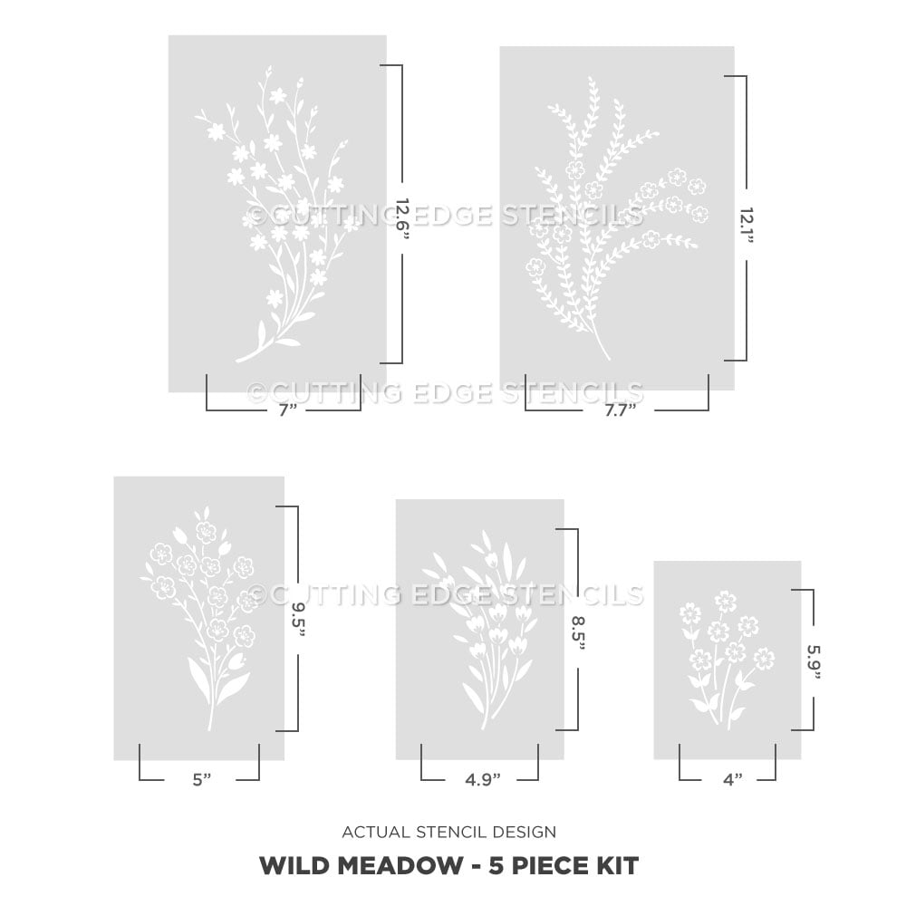 wild meadow stencil kit actual images