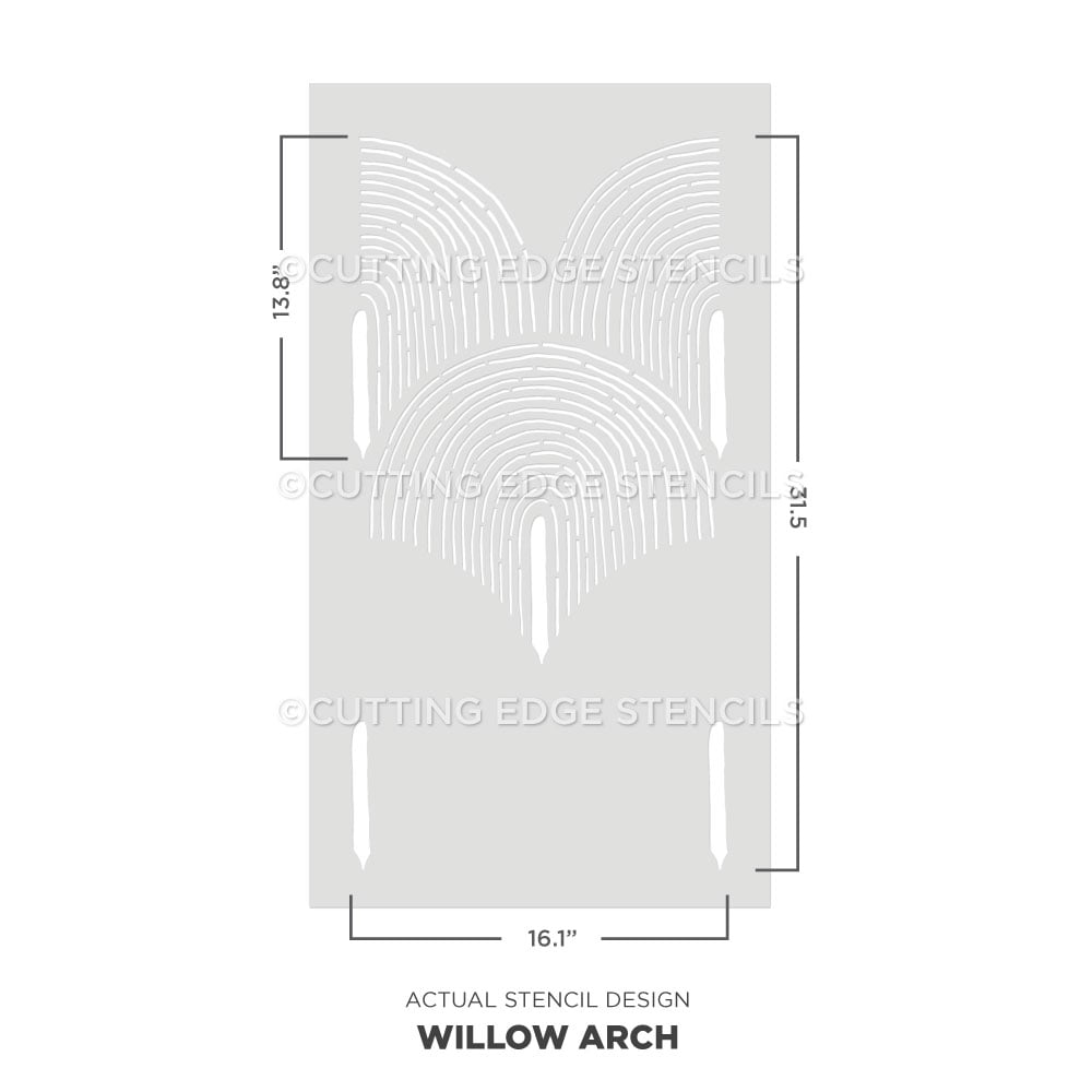 willow arch wall stencil actual stencil image for walls