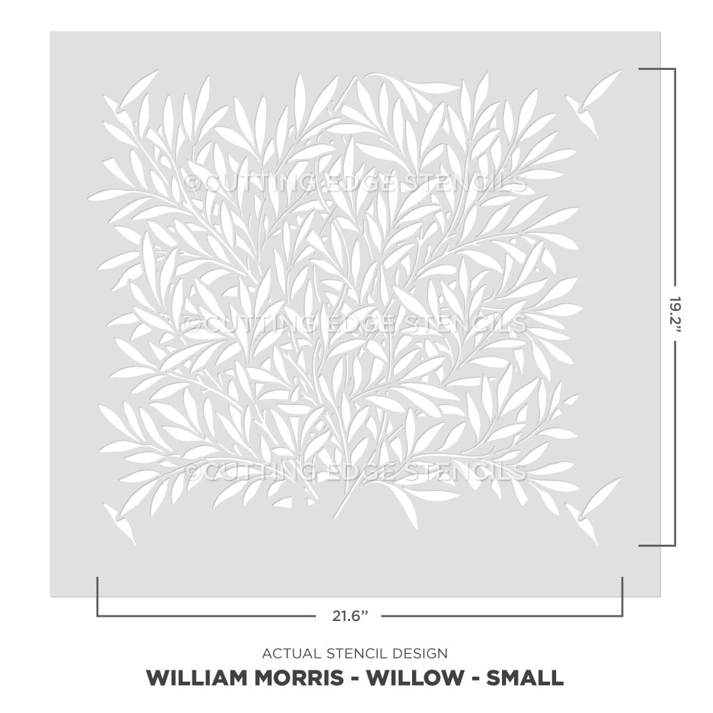 william morris willow stencil pattern for walls actual stencil image small