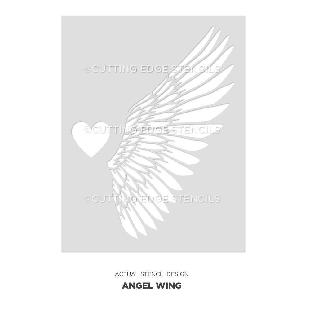 angel wings stencil actual image