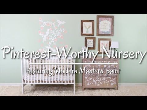 Nursery Transformation With Stencils by Cutting Edge Stencils and Modern Masters' Paint!